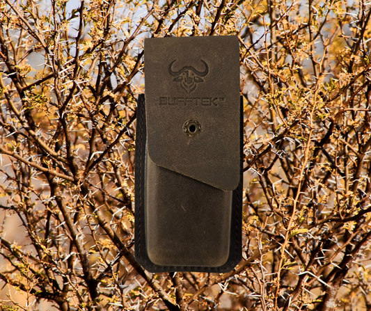 GENUINE LEATHER POUCH - BROWN